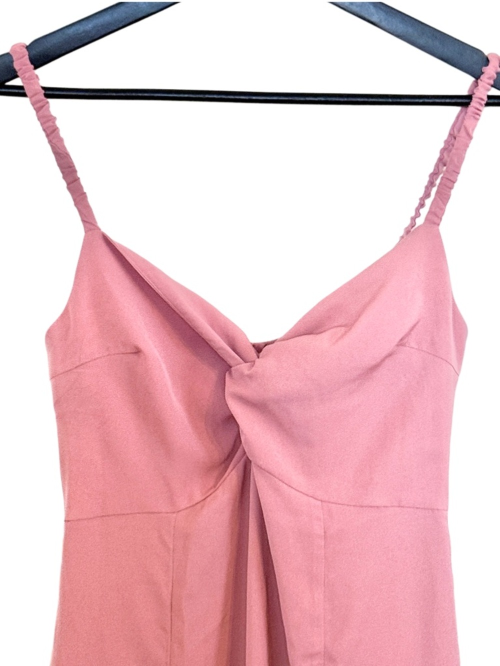 Abercrombie & Fitch Mauve Midi Pink Dress Slit Lined Stretch Back Romantic Small - Picture 6 of 15